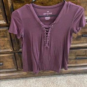 Cute purple soft & sexy top.